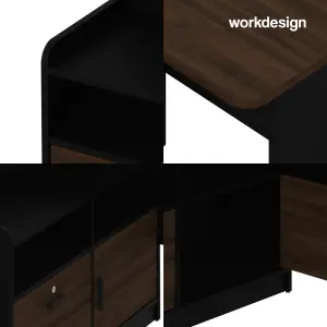 WORKDESIGN BURO DK120 MEJA KERJA / MEJA KANTOR / MEJA KERJA SUDUT warna BLACK OAK - WORKDESIGN - foto 5