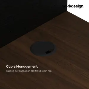 WORKDESIGN BURO DK120 MEJA KERJA / MEJA KANTOR / MEJA KERJA SUDUT warna BLACK OAK - WORKDESIGN - foto 7