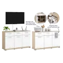 PIRA METROPOLIS OX - ARUNA SB121 BUFET / RAK DAPUR / KITCHEN SET BAWAH DAPUR / LEMARI DAPUR warna PRO OAK - WHITE - PIRA METROPOLIS OX - foto 5