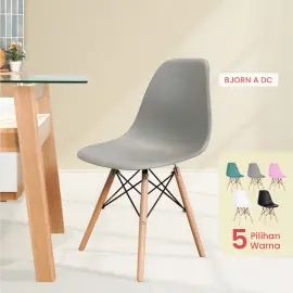 PIRA - BJORN DC KURSI KERJA / KURSI MAKAN / KURSI TERAS / KURSI CAFE / KURSI SANTAI / KURSI BELAJAR / KURSI PLASTIK warna DARK TAUPE - PIRA - foto 1