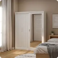 PIRA - SAXON 160 SSL MWD LEMARI PAKAIAN BESI SLIDING / PINTU GESER warna WHITE - PIRA - foto 14