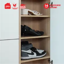 PIRA METROPOLIS - SIMON SR110P RAK SEPATU / LEMARI SEPATU TERTUTUP warna PRO OAK - WHITE - PIRA METROPOLIS - foto 8