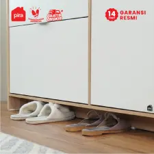 PIRA METROPOLIS - SIMON SR110P RAK SEPATU / LEMARI SEPATU TERTUTUP warna PRO OAK - WHITE - PIRA METROPOLIS - foto 10