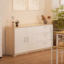 PIRA METROPOLIS - ALBA BAZ SB 150 BUFET warna SONOMA OAK - WHITE - METROPOLIS - foto 7