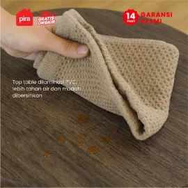 PIRA - SWAN AVA DTS80 SET MEJA MAKAN DENGAN 2 SET KURSI warna DARK OAK - BLACK - PIRA - foto 4