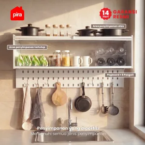 PIRA - DISH AVA MDR105 H RAK PIRING / RAK PIRING GANTUNG / RAK DAPUR / RAK WASTAFEL / RAK PENGERING PIRING warna WHITE - PIRA - foto 2