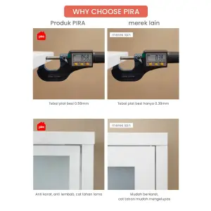 PIRA - GION MSC40 RRAK DISPLAY / RAK BUKU / SHOWCASE / LEMARI PAJANGAN / LEMARI HIAS warna WHITE - PIRA - foto 6