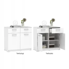 PIRA METROPOLIS OX - ARUNA SB81 BUFET / RAK DAPUR / KITCHEN SET BAWAH DAPUR / LEMARI DAPUR warna WHITE - PIRA METROPOLIS OX - foto 5