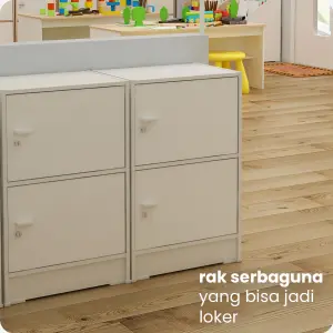 PIRA METROPOLIS OX -  ARUNA RSG2 RAK SERBAGUNA / RAK SUSUN 2 PINTU warna WHITE - PIRA METROPOLIS OX - foto 2