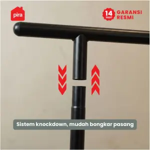 PIRA - ATLA CR 120 RAK GANTUNG BAJU / STAND GANTUNGAN / STAND HANGER / RAK BESI warna BLACK - PIRA - foto 3