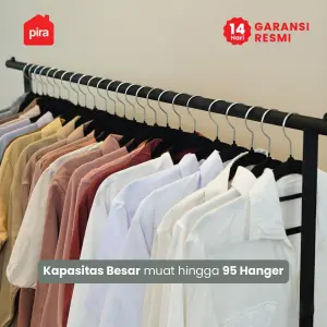 PIRA - ATLA CR 120 RAK GANTUNG BAJU / STAND GANTUNGAN / STAND HANGER / RAK BESI warna BLACK - PIRA - foto 4
