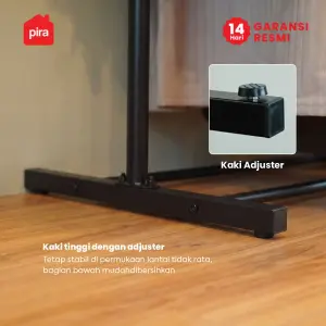 PIRA - ATLA CR 120 RAK GANTUNG BAJU / STAND GANTUNGAN / STAND HANGER / RAK BESI warna BLACK - PIRA - foto 7