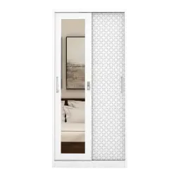 PIRA BAVARIAN - KUNST 90 MWDSL LEMARI PAKAIAN BESI SLIDING / PINTU GESER warna WHITE - BAVARIAN - foto 5
