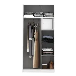 PIRA BAVARIAN - KUNST 90 MWDSL LEMARI PAKAIAN BESI SLIDING / PINTU GESER warna WHITE - BAVARIAN - foto 6