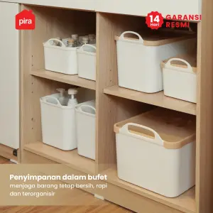 PIRA - MIYA PSB KOTAK PENYIMPANAN / BOX PENYIMPANAN BARANG / BOX PLASTIK / KOTAK PLASTIK / CONTAINER BOX PLASTIK warna WHITE - CREAM - PIRA - foto 8