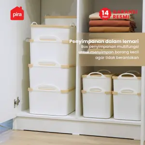 PIRA - MIYA PSB KOTAK PENYIMPANAN / BOX PENYIMPANAN BARANG / BOX PLASTIK / KOTAK PLASTIK / CONTAINER BOX PLASTIK warna WHITE - CREAM - PIRA - foto 9