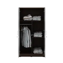 PIRA METROPOLIS - ALBA 2PM LT LEMARI PAKAIAN MEDIUM 2 PINTU warna AMERICAN WALNUT - WHITE - WHITE - METROPOLIS - foto 7