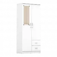 PIRA METROPOLIS - ALANA 2PL A LEMARI PAKAIAN 2 PINTU warna WHITE - PIRA METROPOLIS - foto 9
