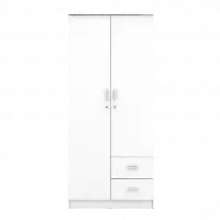 PIRA METROPOLIS - ALANA 2PL A LEMARI PAKAIAN 2 PINTU warna WHITE - PIRA METROPOLIS - foto 8