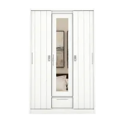 PIRA - SAXON 3 SSL MWD LEMARI PAKAIAN BESI 3 PINTU warna WHITE - BAVARIAN - foto 7