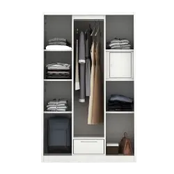 PIRA - SAXON 3 SSL MWD LEMARI PAKAIAN BESI 3 PINTU warna WHITE - BAVARIAN - foto 8