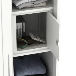 PIRA - SAXON 3 SSL MWD LEMARI PAKAIAN BESI 3 PINTU warna WHITE - BAVARIAN - foto 9