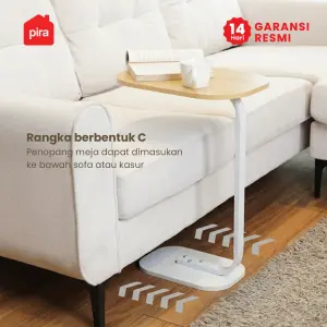 PIRA - TOGI ET40 MEJA KOPI / MEJA KECIL / MEJA SUDUT SOFA / MEJA SAMPING warna WHITE - PIRA - foto 3