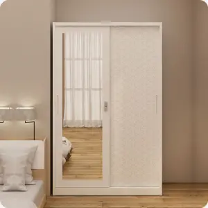 PIRA METROPOLIS -  VILO 120 A MWDSL LEMARI PAKAIAN BESI SLIDING / PINTU GESER warna WHITE - METROPOLIS - foto 1