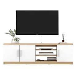 PIRA METROPOLIS - ARUNA AVA TV150 MEJA TV / RAK TV MINIMALIS warna PRO OAK - WHITE - PIRA METROPOLIS OX - foto 2