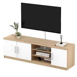 PIRA METROPOLIS - ARUNA AVA TV150 MEJA TV / RAK TV MINIMALIS warna PRO OAK - WHITE - PIRA METROPOLIS OX - foto 4