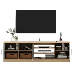 PIRA METROPOLIS - ARUNA AVA TV150 MEJA TV / RAK TV MINIMALIS warna PRO OAK - WHITE - PIRA METROPOLIS OX - foto 5