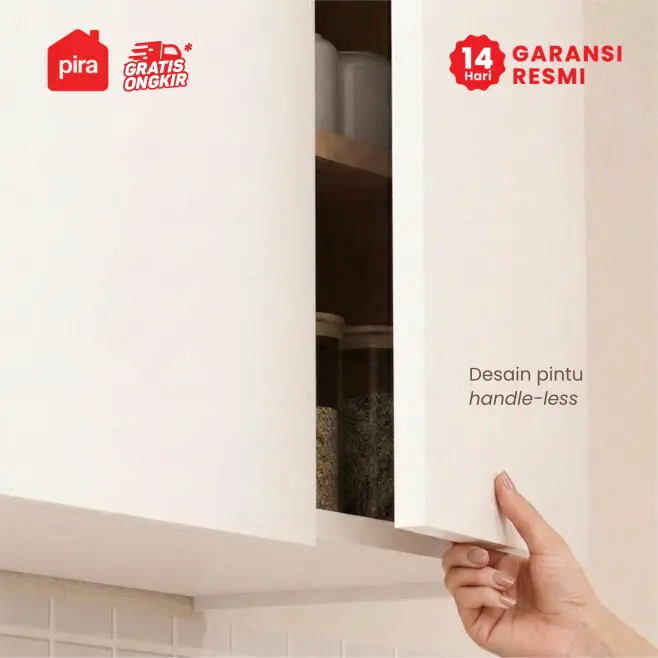 PIRA -  CUISI MKCWU KITCHEN SET / RAK DAPUR BESI / LEMARI DAPUR BESI / RAK DAPUR warna PRO OAK - WHITE - PIRA - foto 4