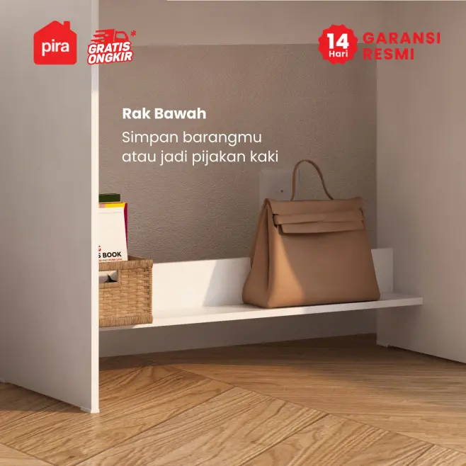 PIRA METROPOLIS OX - ARUNA DK80 MEJA BELAJAR / MEJA KOMPUTER / MEJA KERJA warna WHITE - PRO OAK - PIRA METROPOLIS OX - foto 4