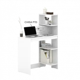 PIRA WORK - KENKO DK80 MEJA KERJA / MEJA BELAJAR DENGAN RAK BUKU warna WHITE SM - PIRA WORK - foto 3