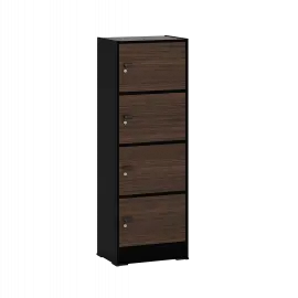 PIRA METROPOLIS OX - ARUNA RSG 4 RAK SERBAGUNA / RAK SUSUN 4 PINTU warna BLACK - AMERICAN WALNUT - PIRA METROPOLIS OX - foto 3