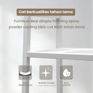 PIRA - FLATO AVA MSU 5X1 RAK DAPUR LIPAT SERBAGUNA / RAK BESI 5 SUSUN warna WHITE - PIRA - foto 8