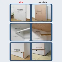 PIRA METROPOLIS - ALANA 2PL A LEMARI PAKAIAN 2 PINTU warna WHITE - PIRA METROPOLIS - foto 6