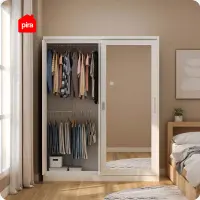 PIRA - SAXON 160 SSL MWD LEMARI PAKAIAN BESI SLIDING / PINTU GESER warna WHITE - PIRA - foto 11