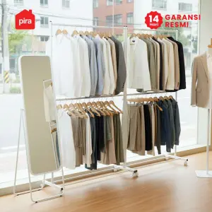 PIRA - ATLA CR 121 WRAK GANTUNG BAJU / STAND GANTUNGAN / STAND HANGER / RAK BESI warna WHITE - PIRA - foto 4