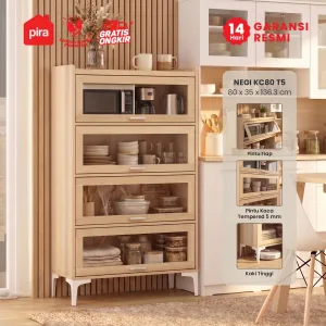 PIRA - NEGI KC80 T5 LEMARI DAPUR / RAK DAPUR / RAK DISPLAY / RAK PAJANGAN / RAK SUSUN SERBAGUNA warna PRO OAK - PIRA - foto 1