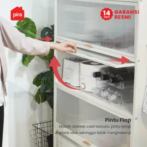 PIRA - REGALL AVA MSU 100T5 LEMARI DAPUR / RAK DAPUR / RAK DAPUR BESI / RAK SUSUN SERBAGUNA warna WHITE - PIRA - foto 6
