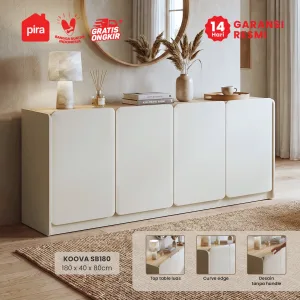 PIRA -  KOOVA SB180 BUFET / KABINET TV / SIDEBOARD / MEJA TV warna LIGHT TAUPE - PRO OAK - PIRA - foto 1