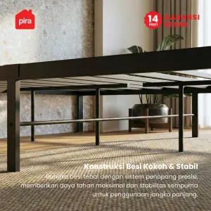 PIRA - BASE AVA MBD120 DIVAN BESI / DIPAN / TEMPAT TIDUR BESI warna BLACK - PIRA - foto 2