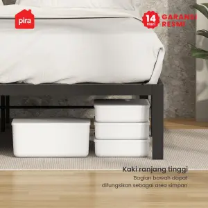 PIRA - BASE AVA MBD120 DIVAN BESI / DIPAN / TEMPAT TIDUR BESI warna BLACK - PIRA - foto 6