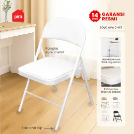 PIRA - SOLO AVA CH45 KURSI LIPAT OUTDOOR / KURSI LIPAT / KURSI CAFE warna WHITE - PIRA - foto 1