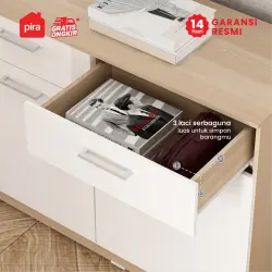 PIRA METROPOLIS OX - ARUNA SB151 BUFET / RAK DAPUR / KITCHEN SET BAWAH DAPUR / LEMARI DAPUR warna PRO OAK - WHITE - PIRA METROPOLIS OX - foto 4