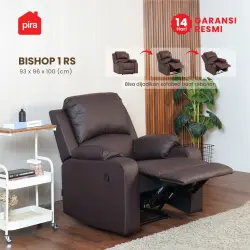 PIRA - BISHOP 1 RS SOFA / SOFA RECLINER warna DARK BROWN - BAVARIAN - foto 2
