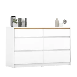 PIRA METROPOLIS OX -  HIRO CH3+3 LEMARI LACI 3+3 SUSUN / KABINET warna WHITE - PRO OAK - PIRA METROPOLIS OX - foto 7