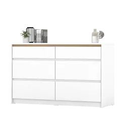 PIRA METROPOLIS OX -  HIRO CH3+3 LEMARI LACI 3+3 SUSUN / KABINET warna WHITE - PRO OAK - PIRA METROPOLIS OX - foto 3