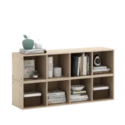 PIRA METROPOLIS -  HAKO SU 4X1 RAK 4 SUSUN / RAK SUSUN SERBAGUNA / RAK BUKU warna PRO OAK - PIRA METROPOLIS - foto 5